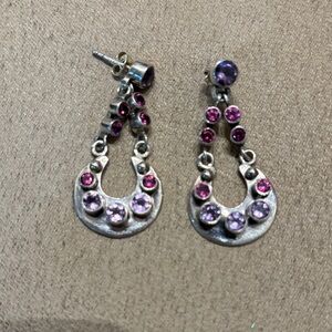 Nicky Butler 925 Silver and Purple Earrings